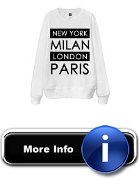 SXXL Unisex Sweatshirt 13 Colors New York Milan London Paris Significant